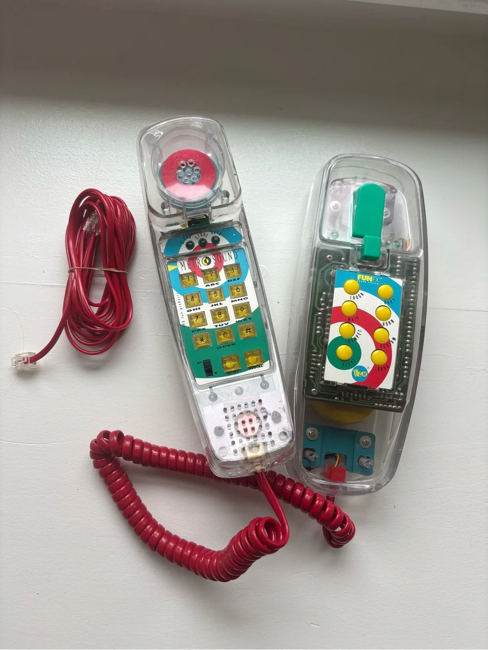 Vintage Metrolight Fun Phone Transparent Landline Telephone 90's Untested